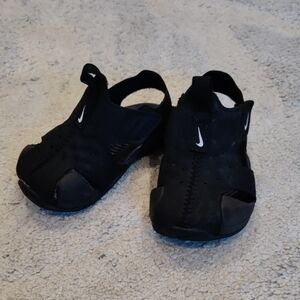 Nike Kids Black Slip-On Sandals